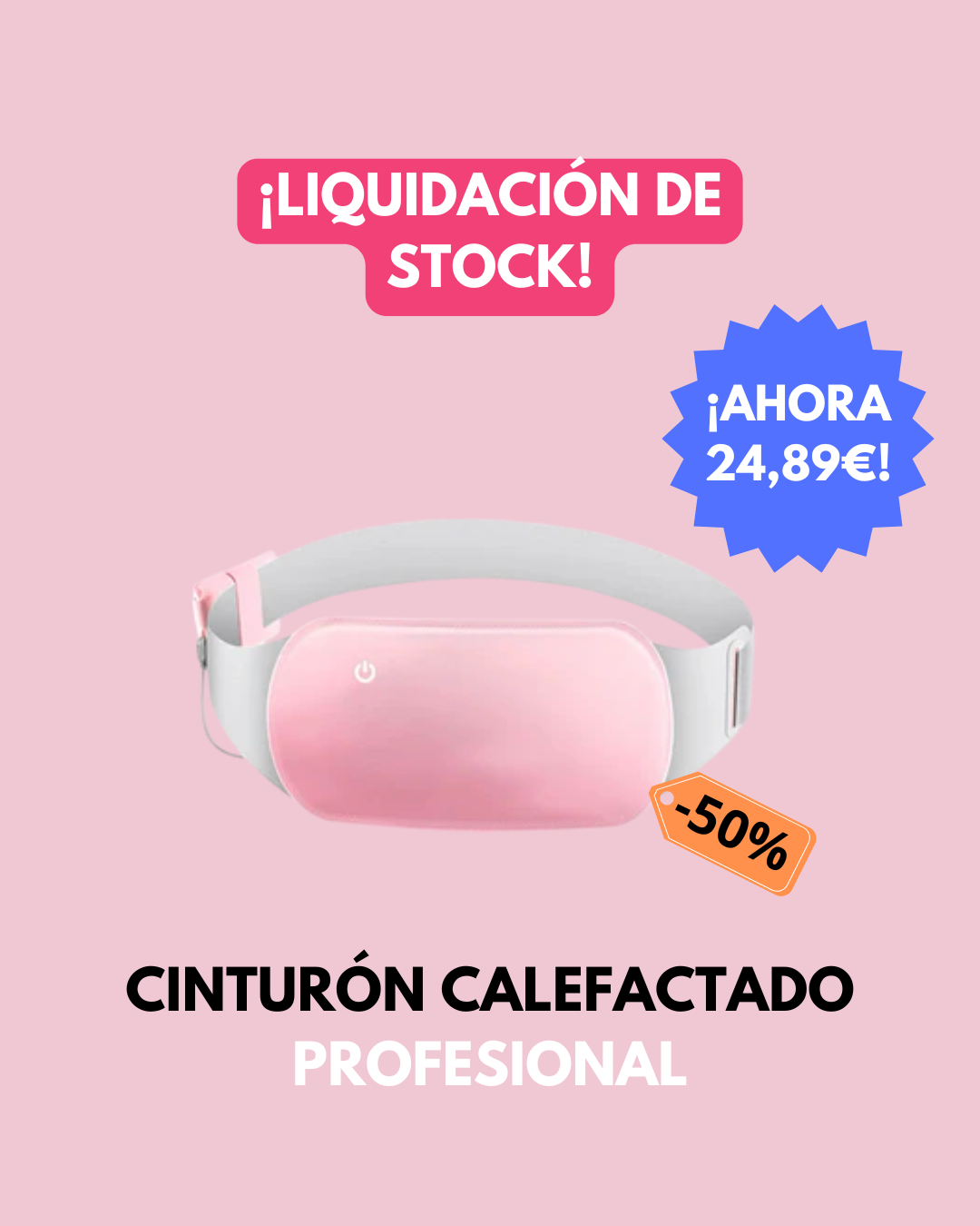 Cinturón calefactado para dolores menstruales y cólicos