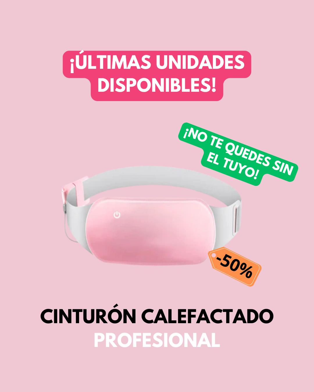 Cinturón calefactado para dolores menstruales y cólicos